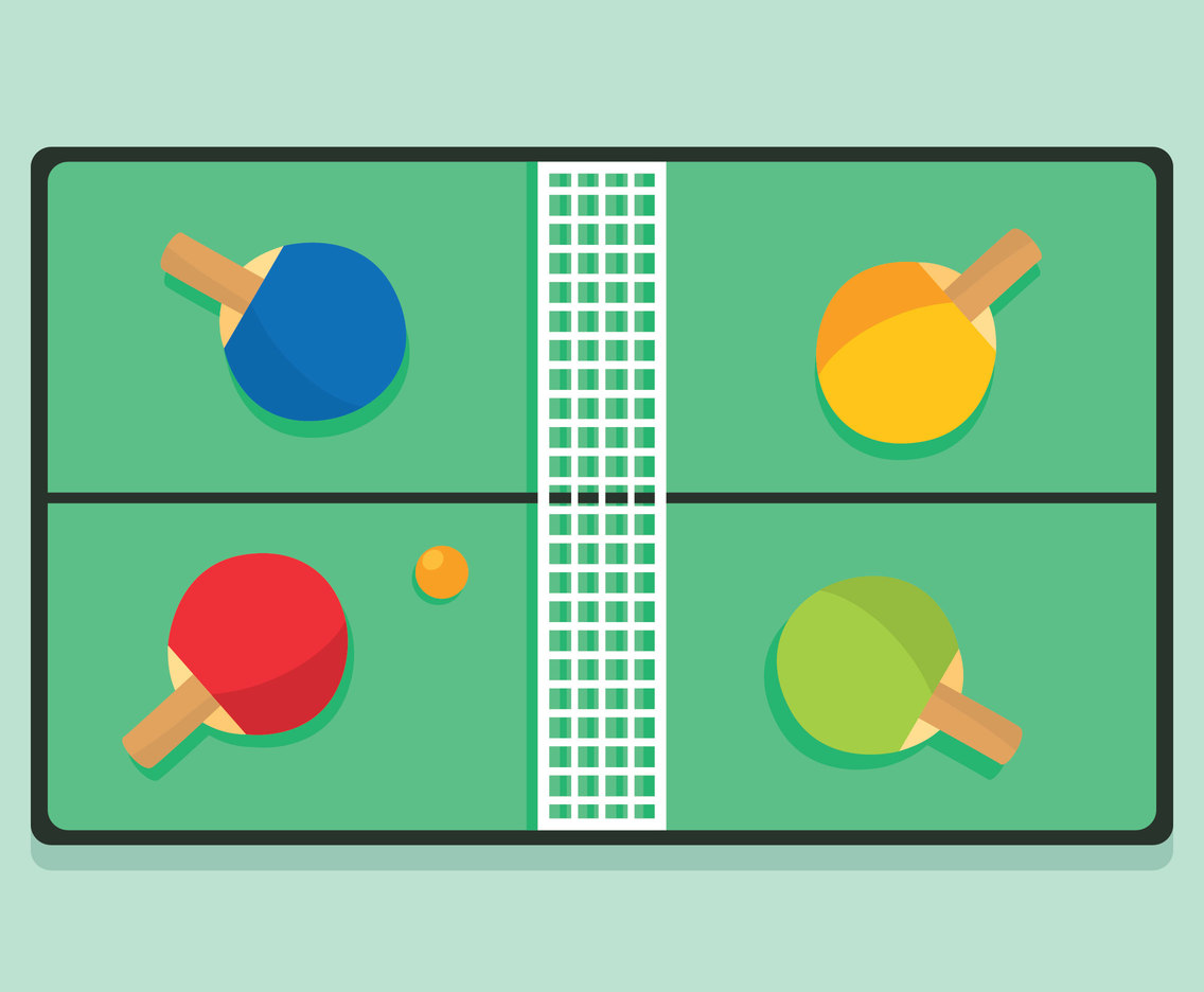 Flat Ping Pong Vector