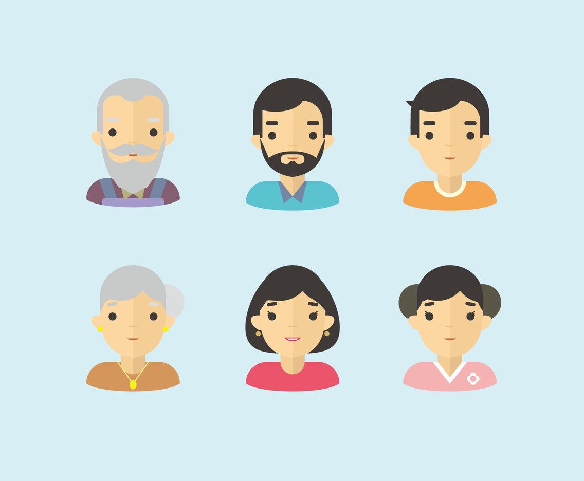 Family Characters Vector