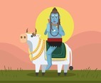 Shiva God On Nandi Vector