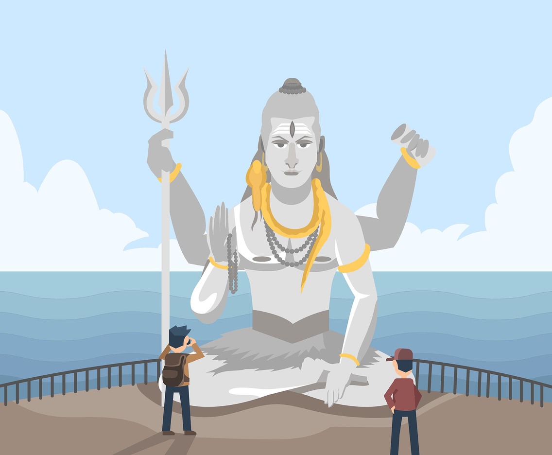 Shiva God Landmark Vector