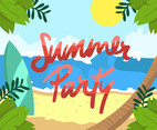 Sunny Day Summer Party Vector