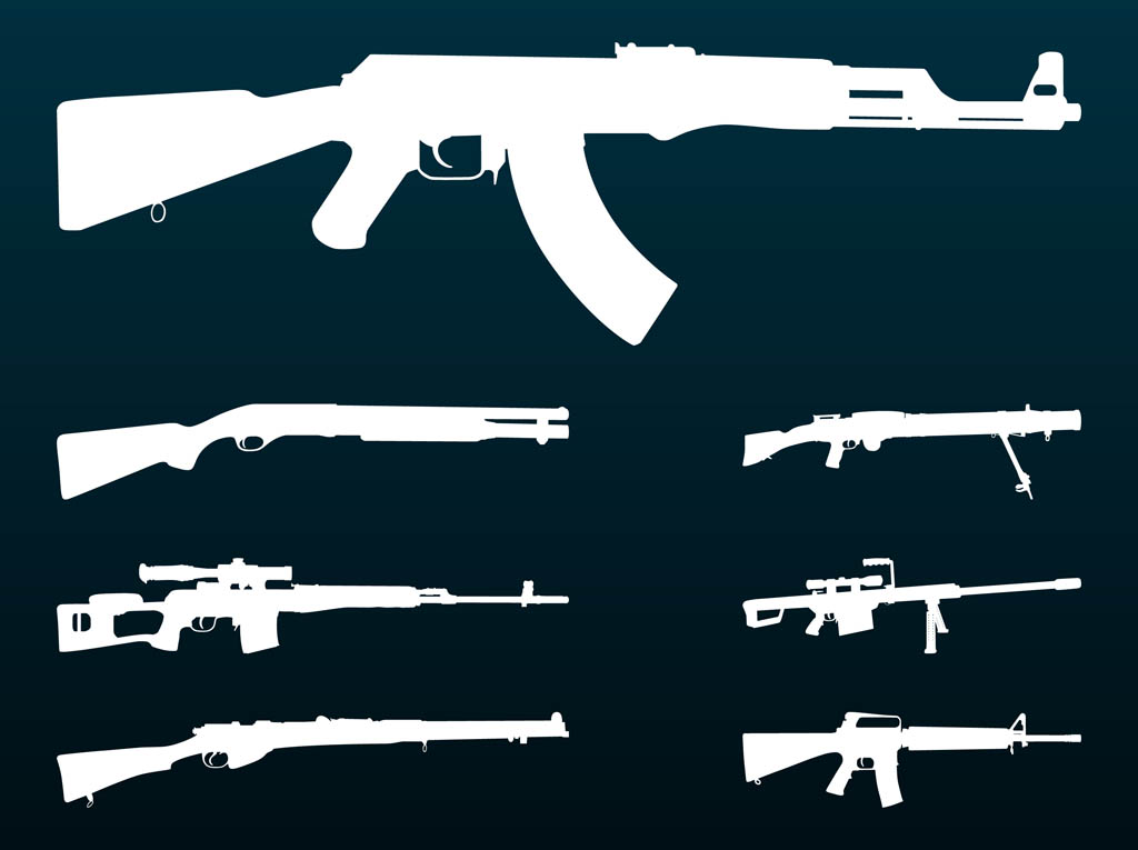 Rifles Silhouettes Set