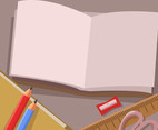 Education Background With Book Vector