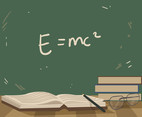 Education Background With Science Vector