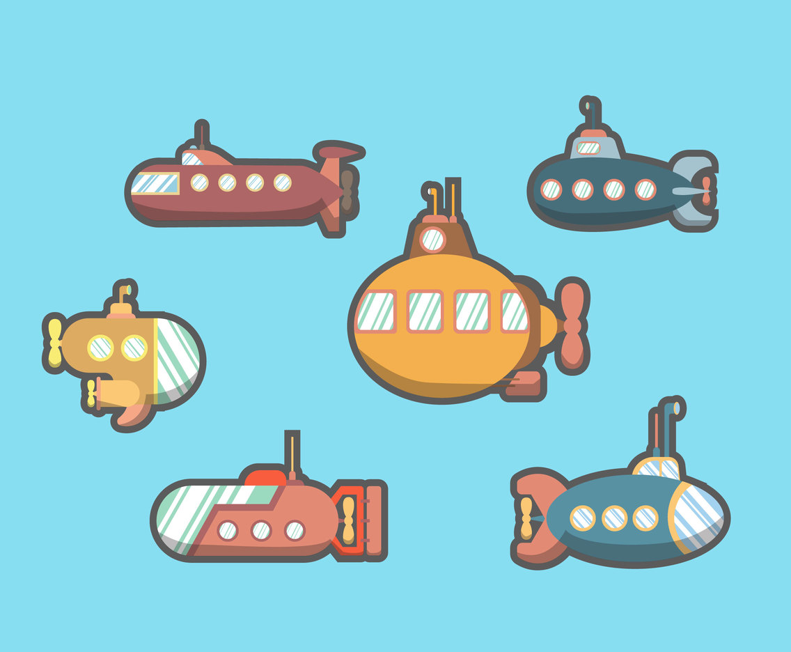 Submarine Toys Vector