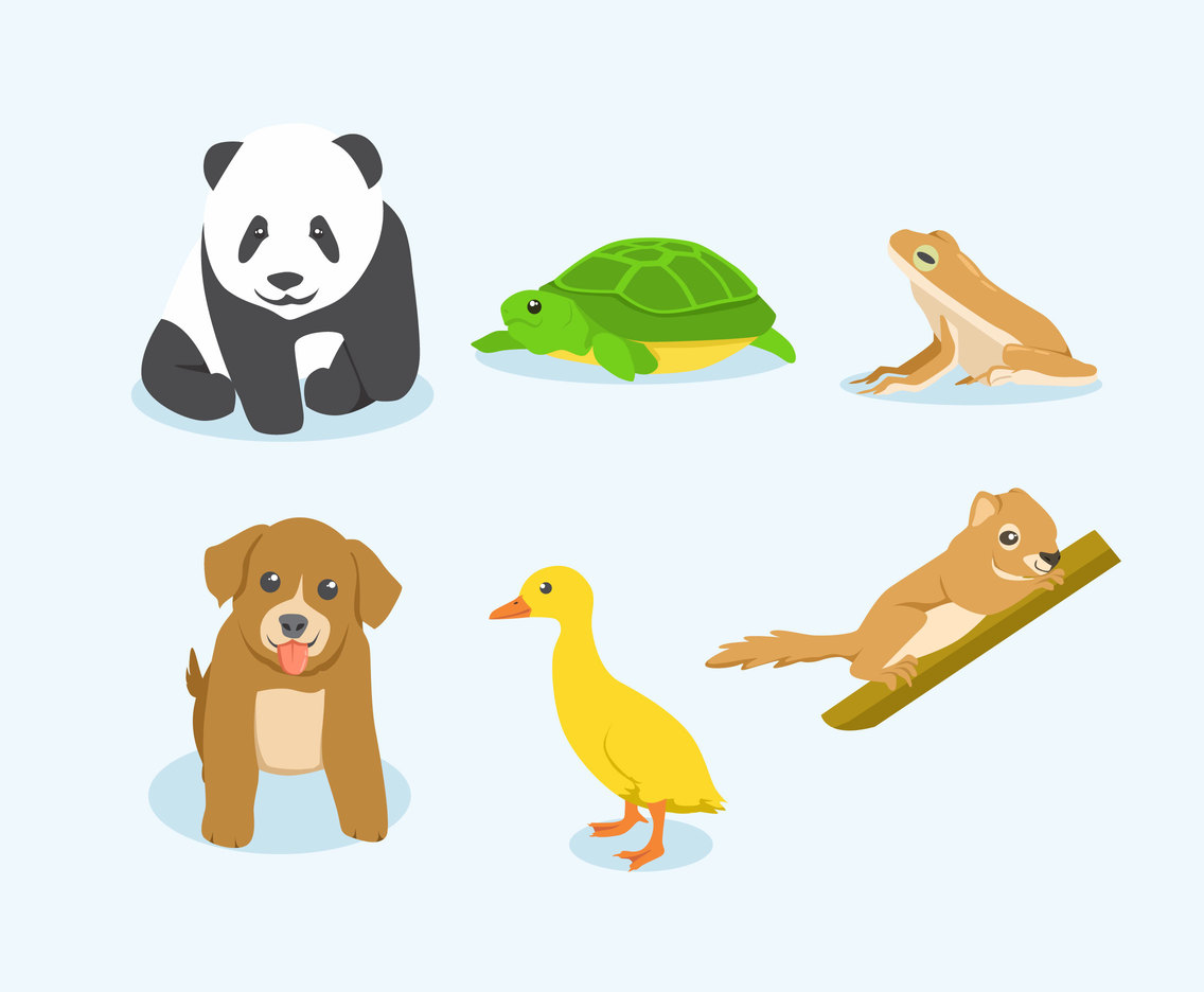 Young Animal Illustration Vector