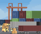 Port Logistics Vector