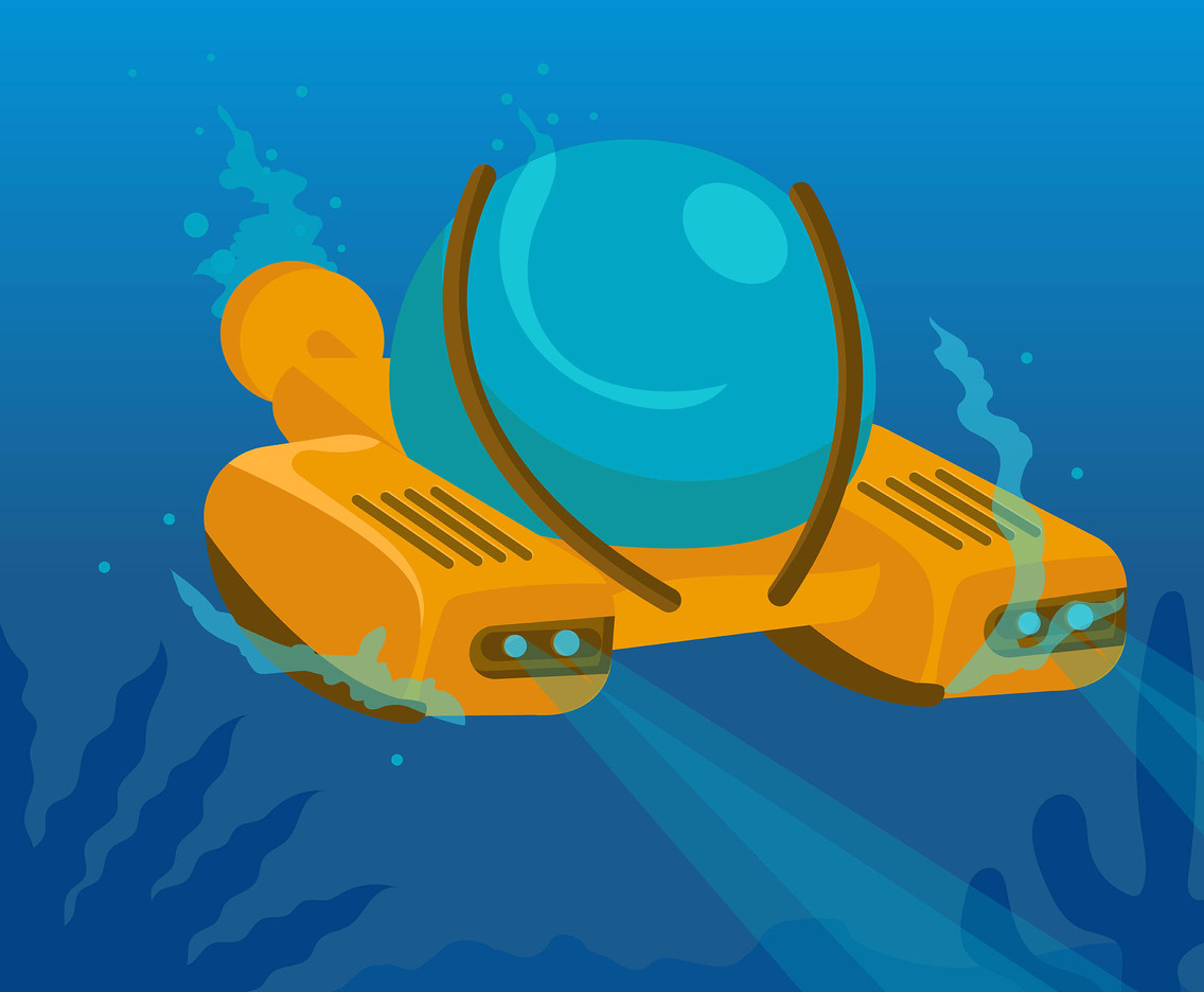 Underwater Submarines Vector