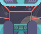 Spaceship Cockpit and Windscreen Vector