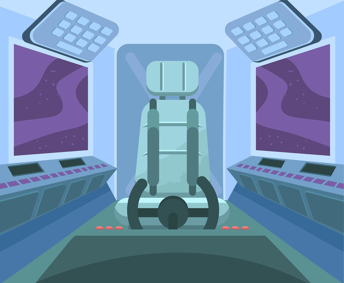 Spaceship Cockpit Seat Vector Vector Art & Graphics 