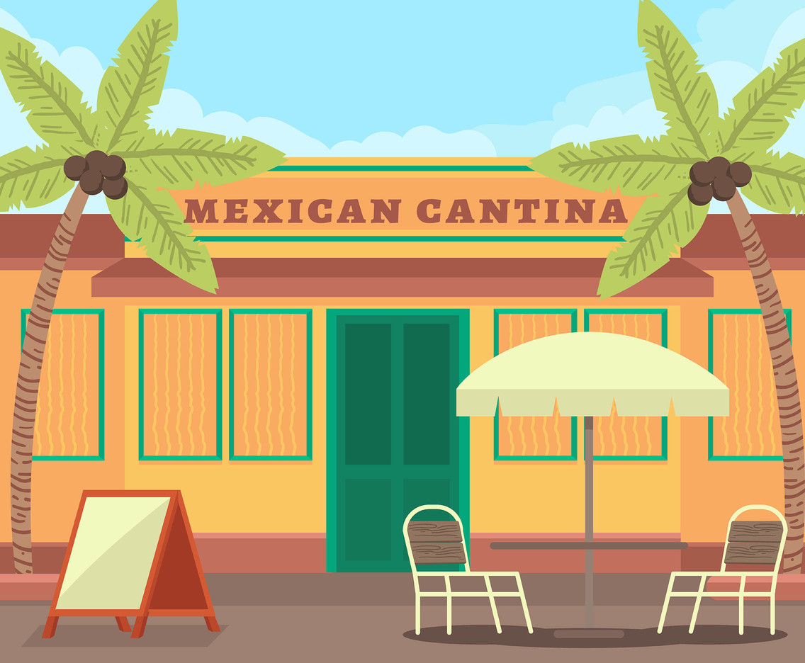 Mexican Cantina Front Vector