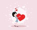 hugging heart Illustration