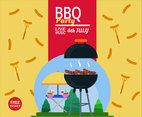 BBQ Party Flyer Vector