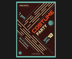 Costume Party Flyer Vector