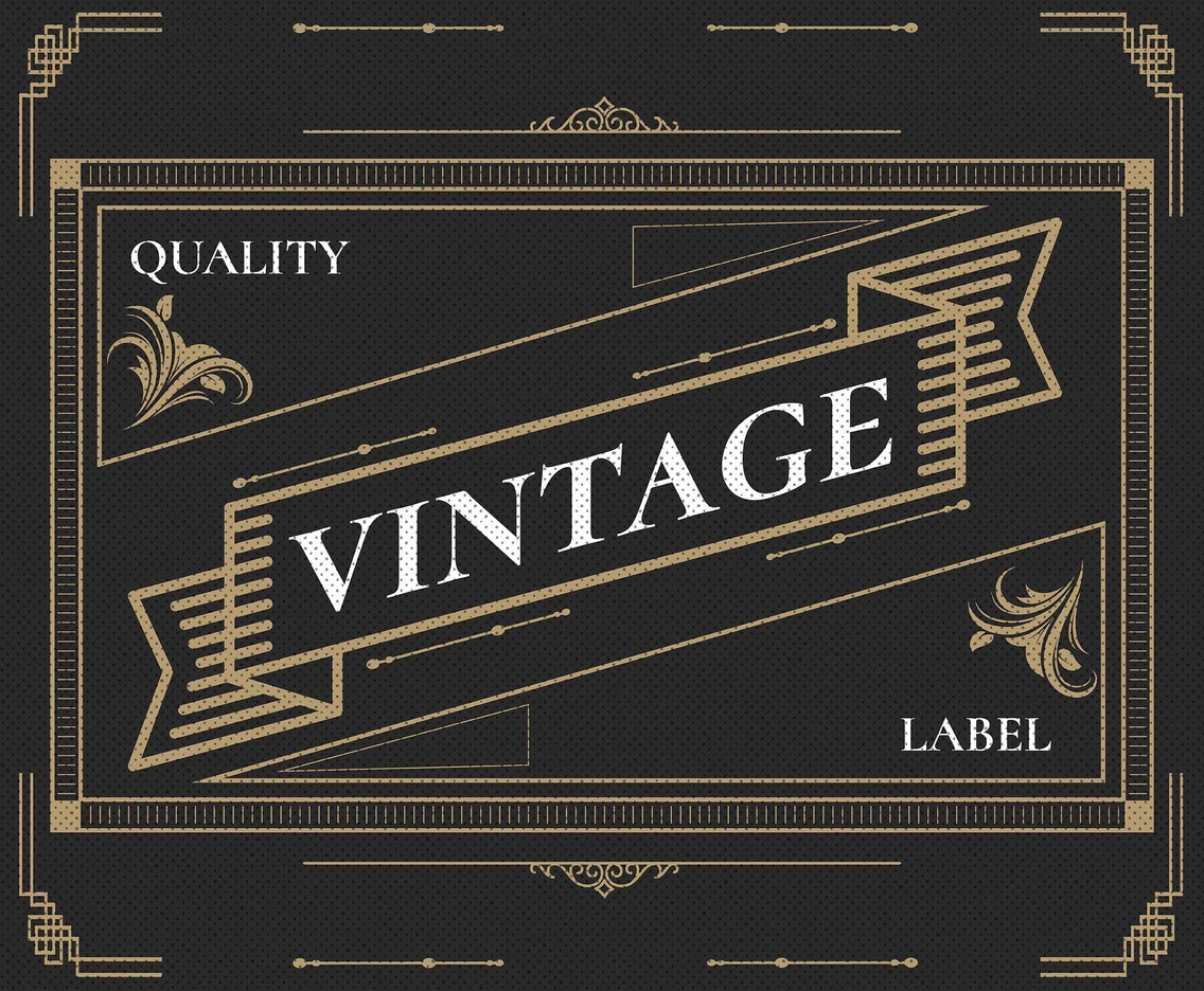 Black Vintage Labels Vector