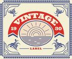 Vintage Labels Year 1930 Vector