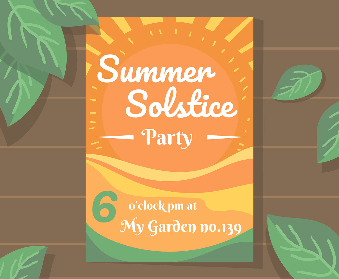 Summer Solstice Party Vector