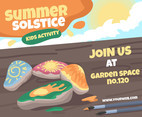 Summer Solstice For Kids Vector