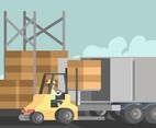 Loading Goods Logistics Vector