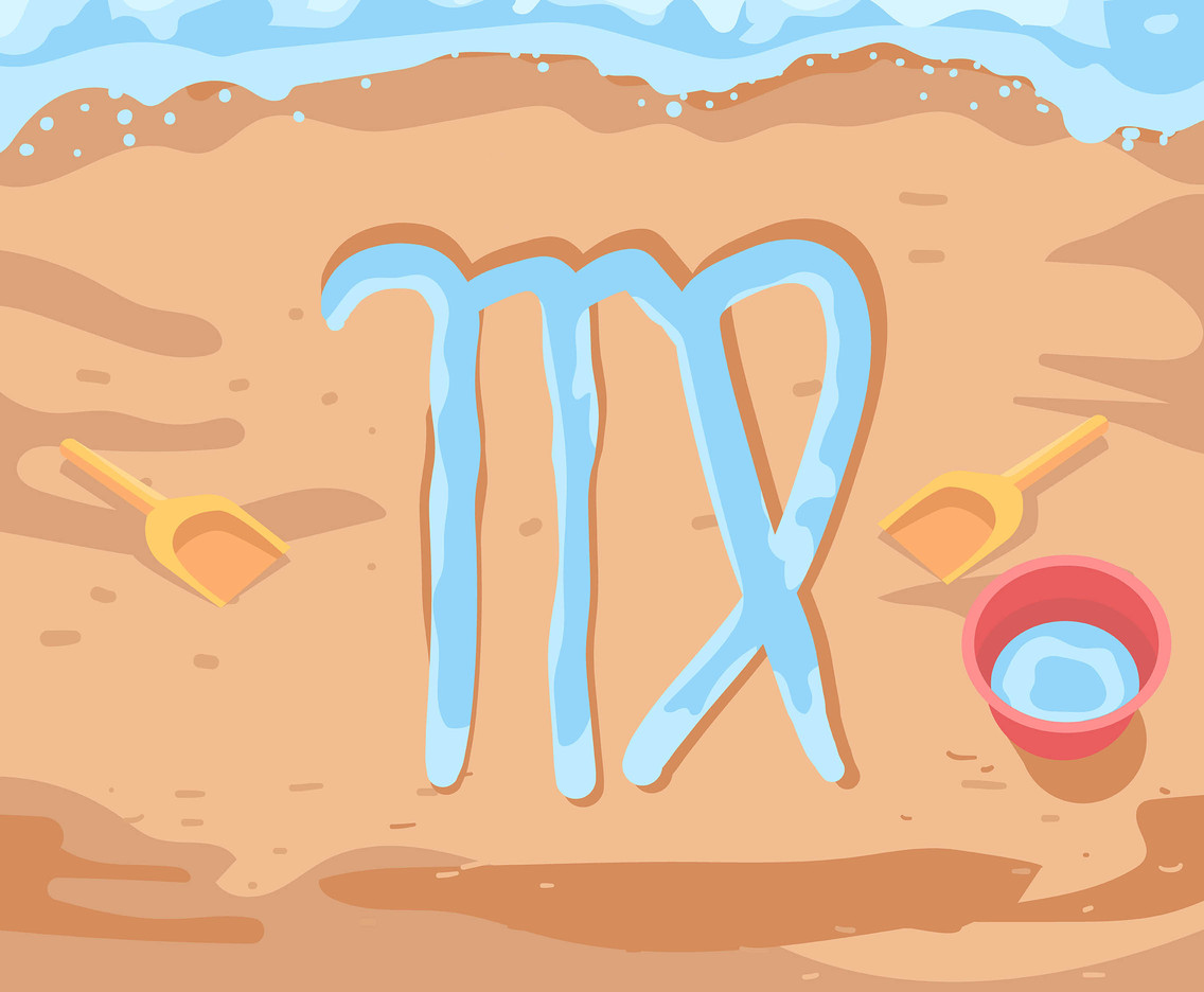 Virgo on Sand Vector