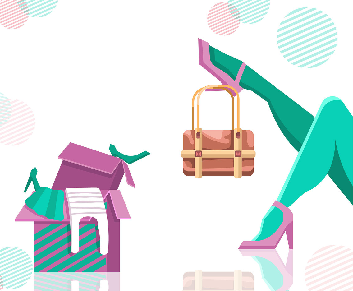 Fahion Background Vector With Shoes