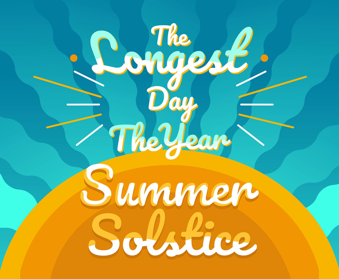 Summer Solstice Vector With Words