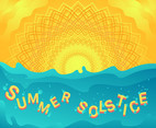 Summer Solstice Vector With Sea