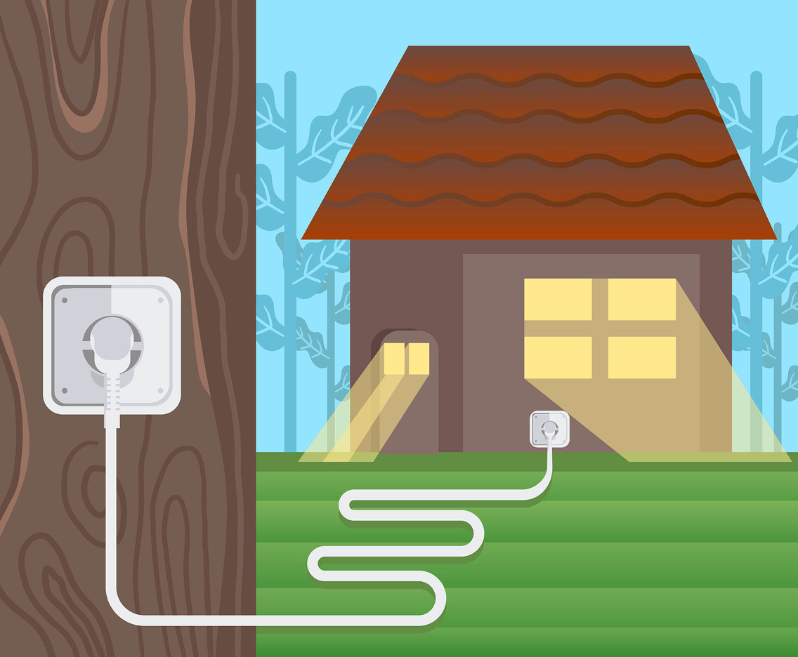 Green Energy House Vector