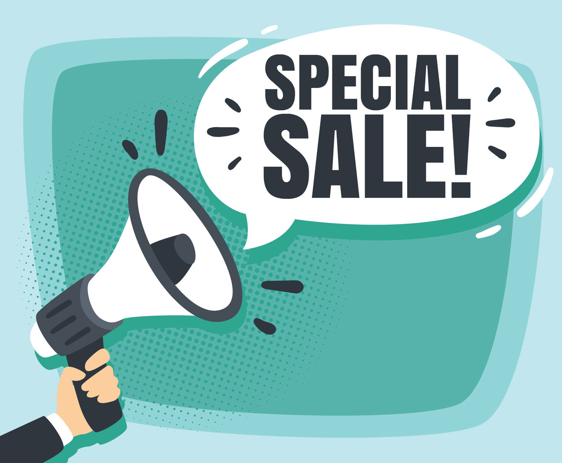 Special Sale Announcement On Blue Vector