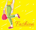 Yellow Fashion Background Vector