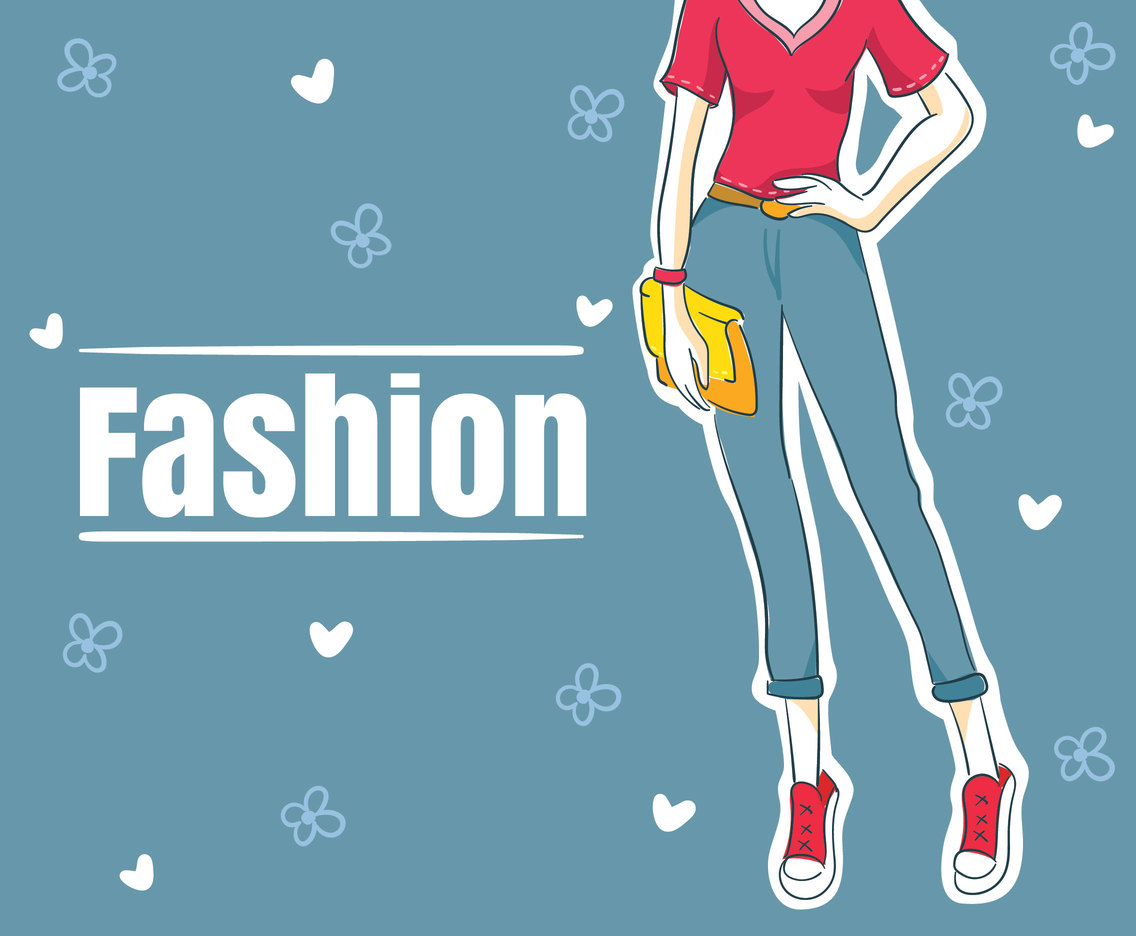 Blue Fashion Background Vector