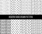 Modern Hand Drawn Pattern Collection Vector