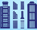 Skyscrapers Silhouettes Set