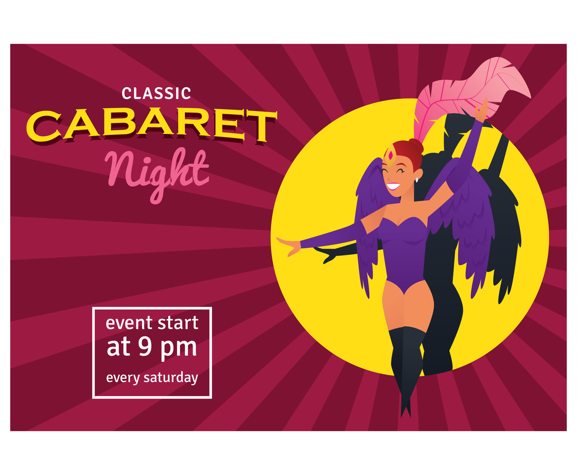 Cabaret Night Vintage Poster