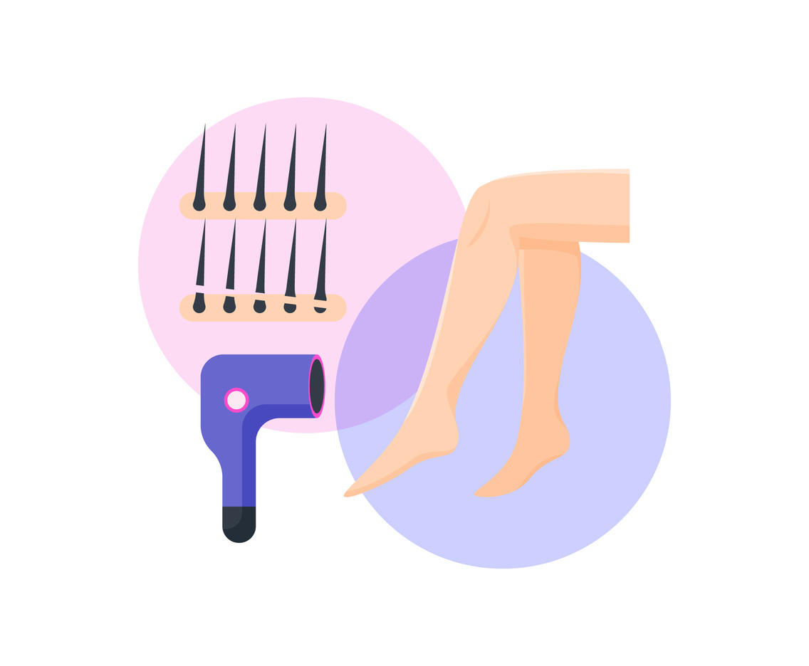 Beautiful Woman Shaving Vectors