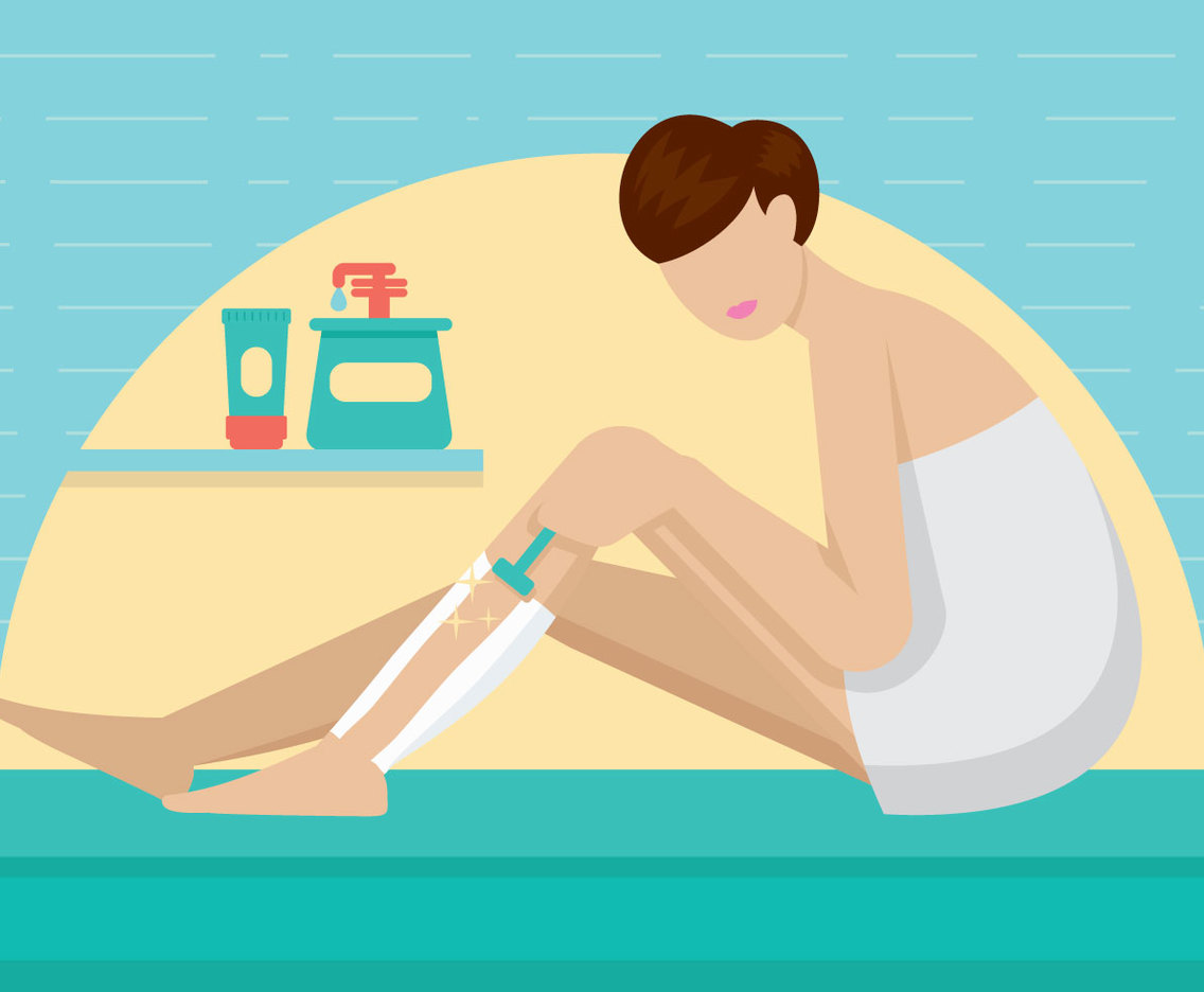 Woman Shaving 