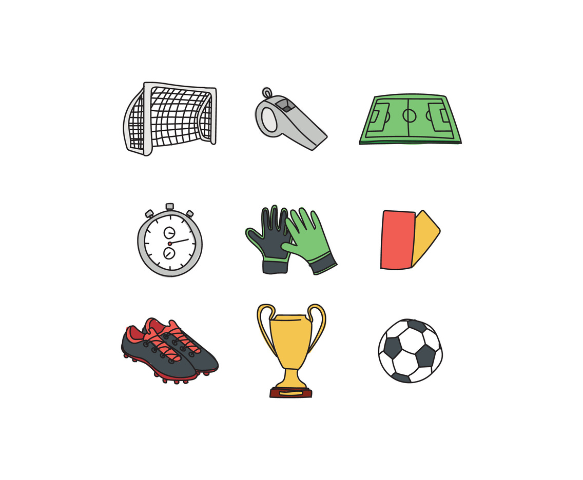 Doodled Football Icons