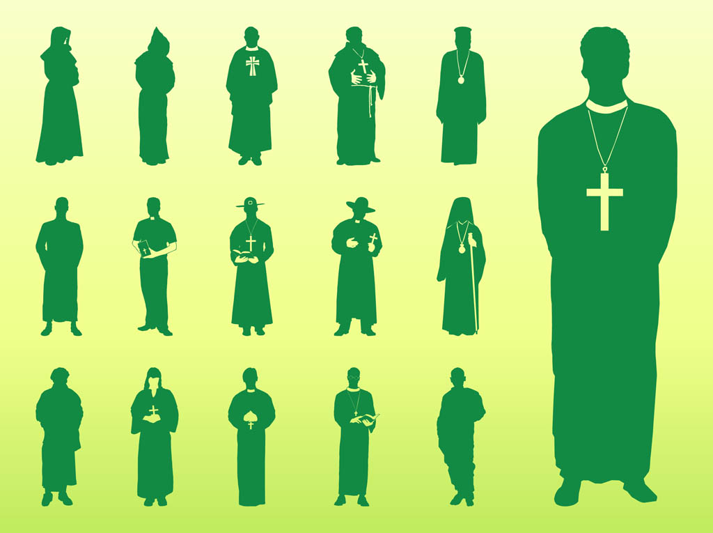 Priests Silhouettes