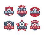 Futbol Pack Soccer Badges Logos Templates Vector