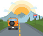 Road to the Mountain Vector