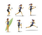 Girls and Sport Vector