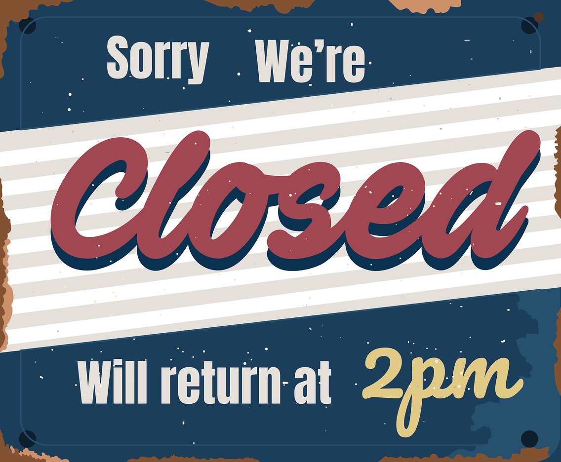 Closed Vintage Sign
