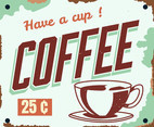 Vintage Sign of Coffee