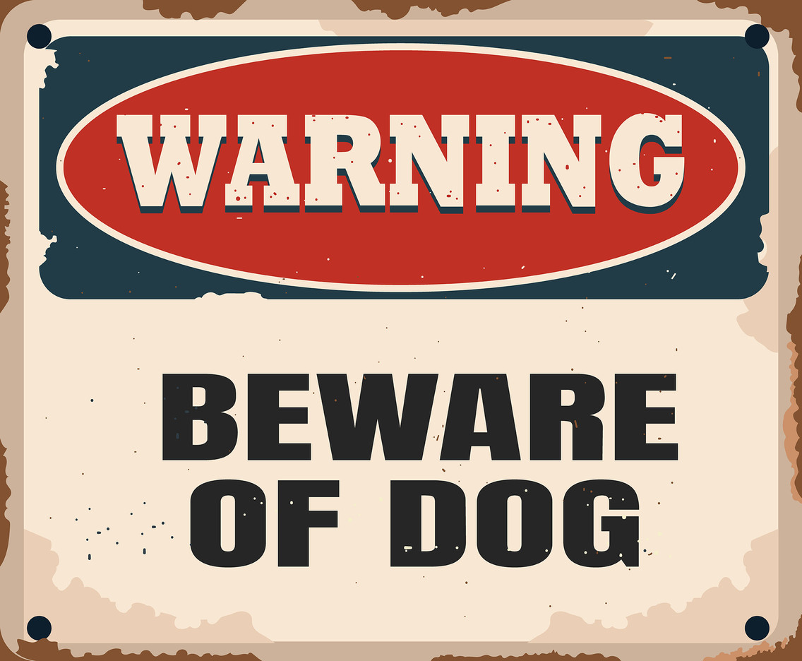 Warning Vintage Sign
