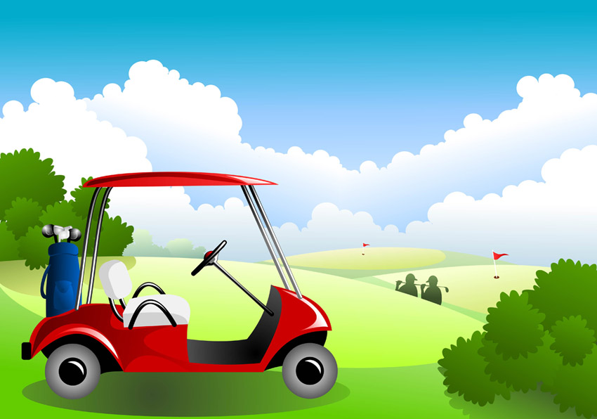 Golf Course Vector Art & Graphics 