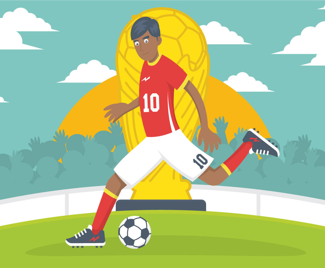 Futbol player vector