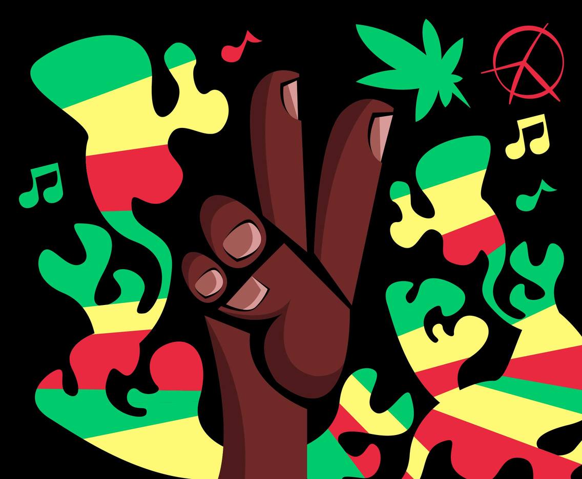 Reggae Illustration Background Vector