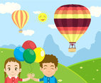 Hot Air Balloon Festival Vector