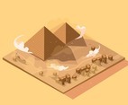 Isometric Desert with Pyramids