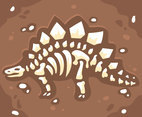 Stegosaurus Fossil Vector
